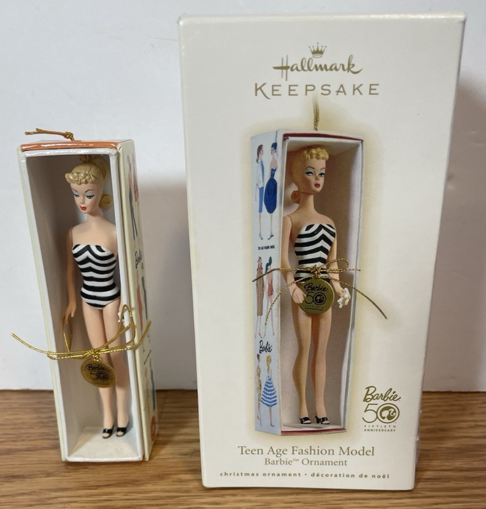 Hallmark Keepsake Ornaments BARBIE TEEN AGE Fashion Model 50th Anniversary New